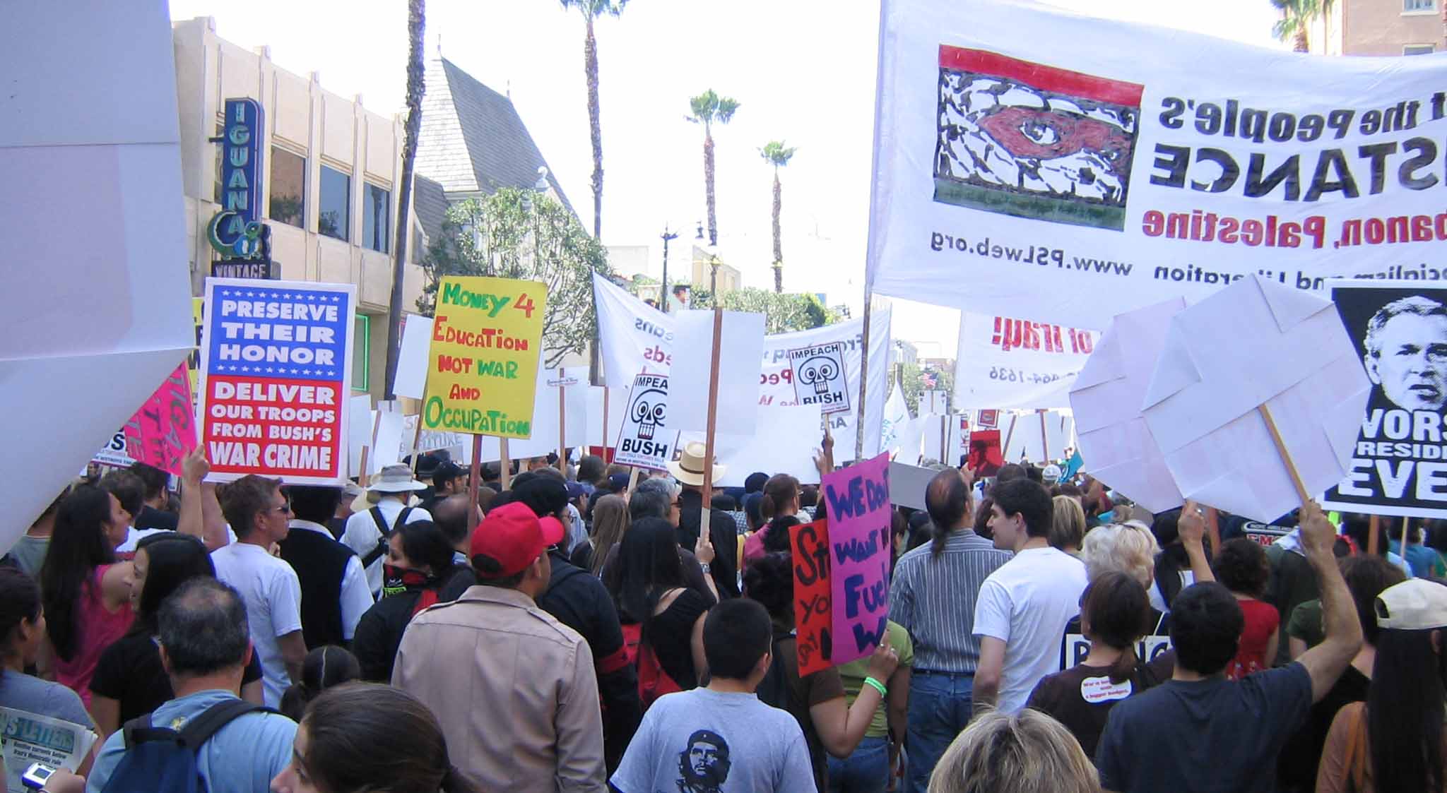 Iraq Invasion AntiWar March in Los Angeles March 17 2007